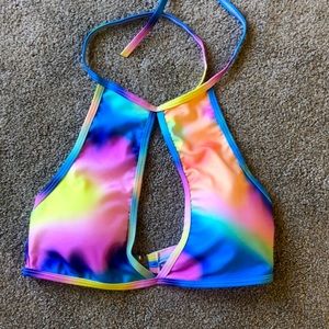 Rainbow bikini top